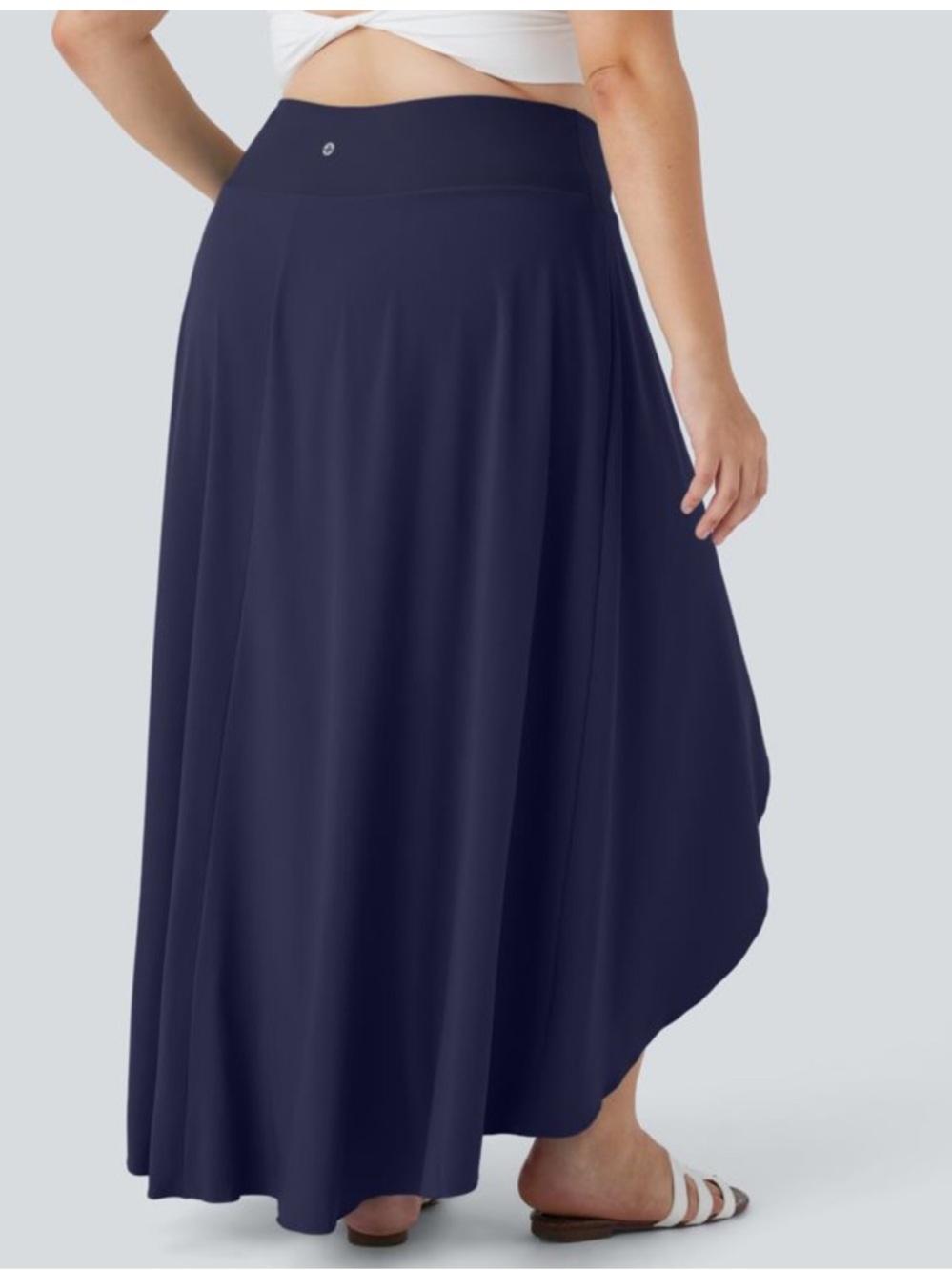 NWT Halara Breezeful High-Waisted High-Low Ruffle 2-in-1 Flowy Quick Dry Skirt. - Picture 3 of 9